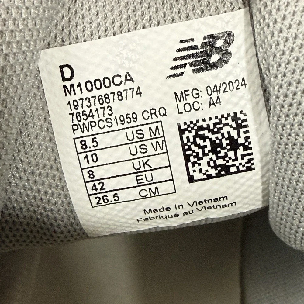 New Balance 1000 Mens Size 8.5 Shoes M1000CA‎ Sea Salt Heron Blue Sneaker White